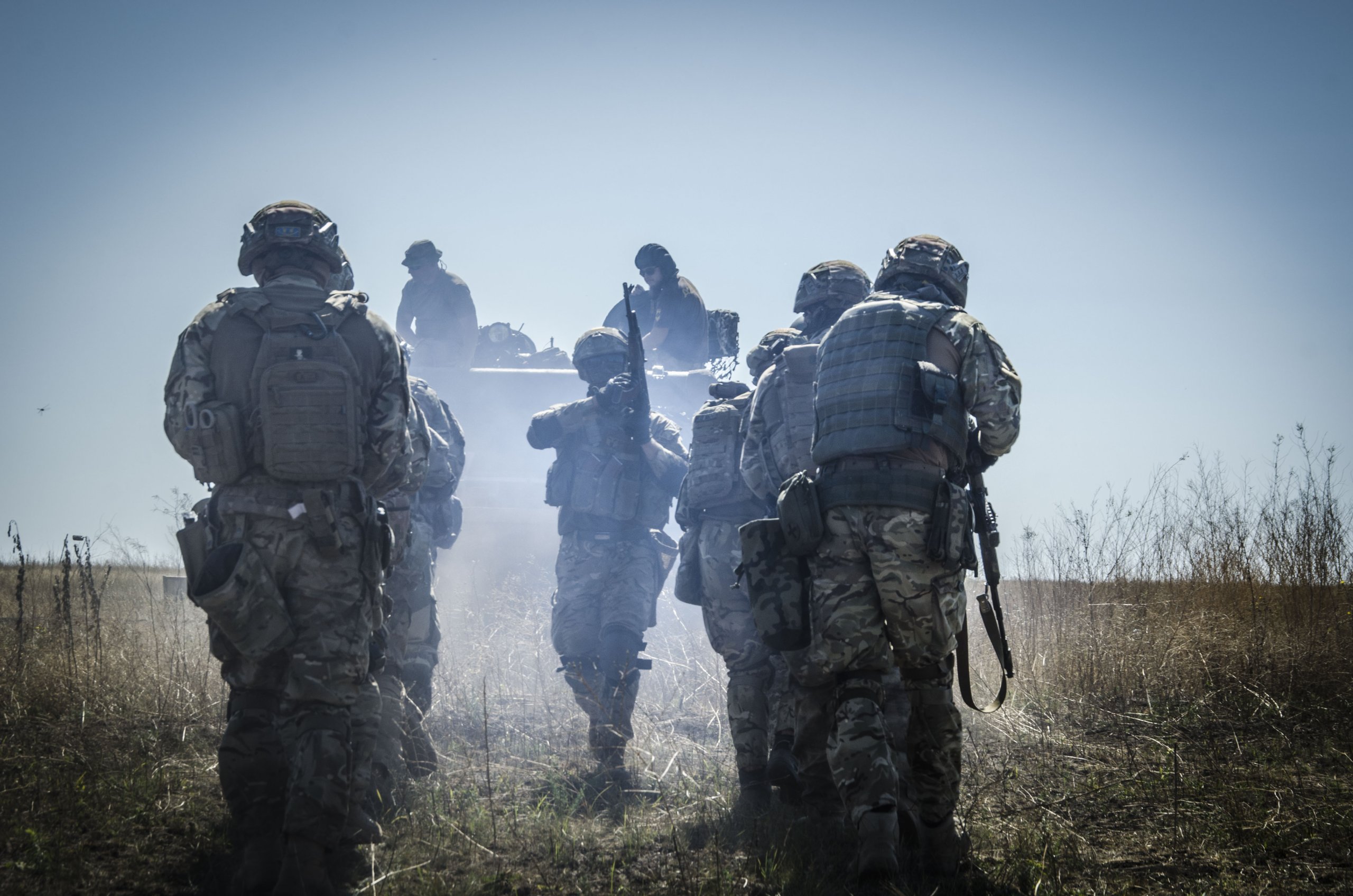 Тренування піхоти з танкістами АЗОВ