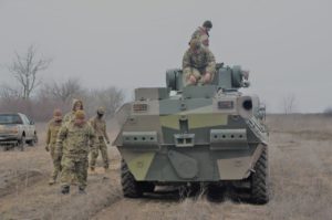 Тренувальні заняття екіпажів БТР