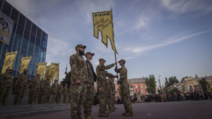 Полк АЗОВ відсвяткував чотириріччя у Бердянську